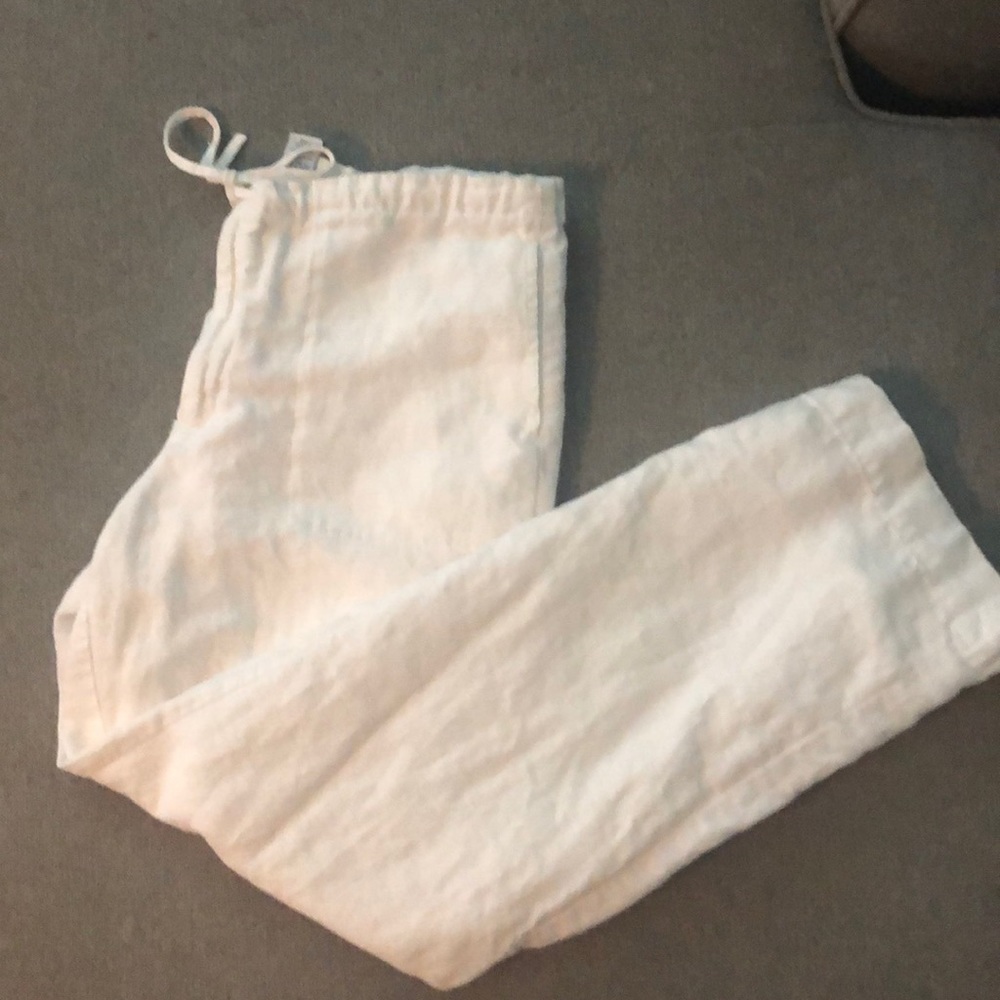 Gap white linen pants.
